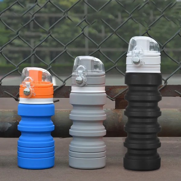Collapsible Water Bag Free 500ML Food-Grade Silicone Portable Water Bottles