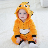 Baby Yellow Clownfish Onesie Kigurumi Pajamas Kids Animal Costumes for Unisex Baby