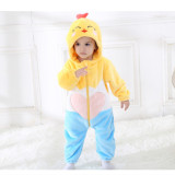 Baby Yellow Heart Chick Kigurumi Pajamas Kids Animal Costumes for Unisex Baby