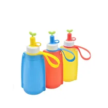 Collapsible Cute Water Bag Free 300ML Food-Grade Silicone Portable Water Bottles