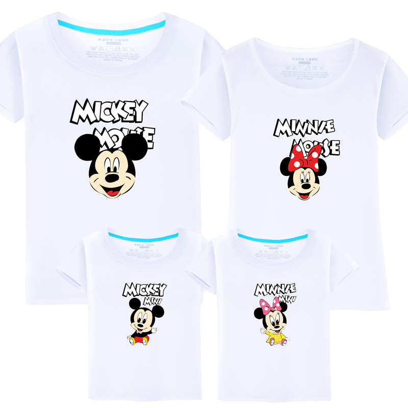 Matching Family Prints Mickey Mouse Minney T-shirts