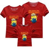 Matching Family Prints Yellow Slogan T-shirts