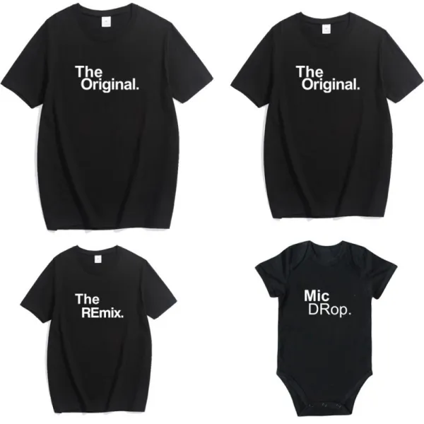 Matching Family Prints The Original Remix Encore Slogan T-shirts