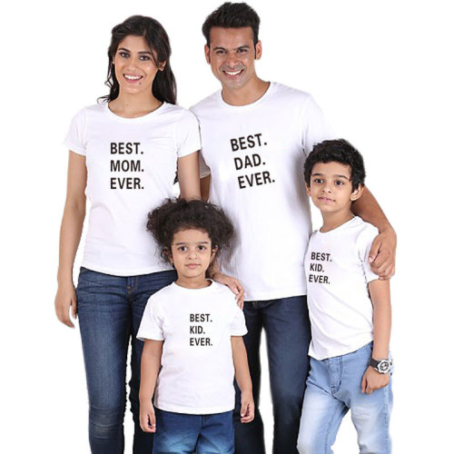 Matching Family Prints Slogans T-shirts
