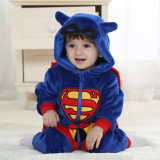 Baby Blue Onesie Kigurumi Pajamas With Cloak Kids Animal Costumes for Unisex Baby