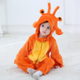 Baby Orange Lobster  Onesie Kigurumi Pajamas Kids Animal Costumes for Unisex Baby