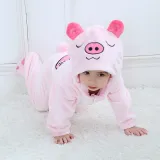 Baby Pink Pig Onesie Kigurumi Pajamas Kids Animal Costumes for Unisex Baby