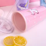 Insulated Plastic Tumbler Straw Cup Unicon Water Bottles
