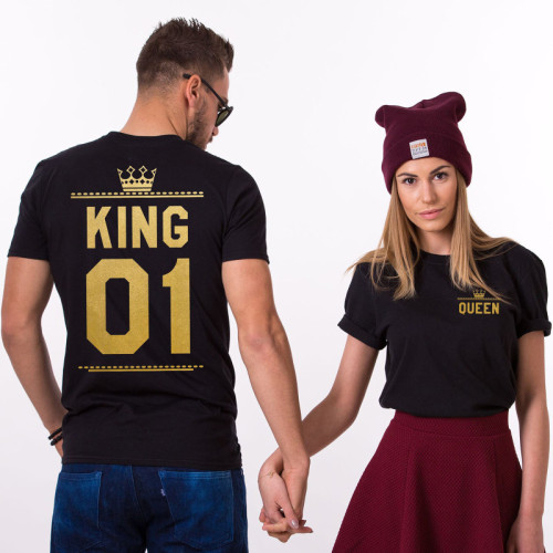 Matching Family Prints King Queen Lover's Couples T-shirts