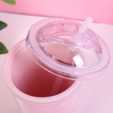 Insulated Plastic Tumbler Straw Cup Unicon Water Bottles