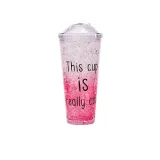 Insulated Plastic Tumbler Straw Cup Slogan Crushed Ice Water Bottles