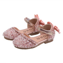 Kid Girl Bling Bright Diamond Crystal With Bowknot Velcro Sandals