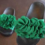 Kid Girl 3D Flowers Collected Beach Slipper Sandals