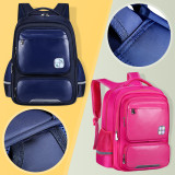 Primary School Backpack Bag Boy PU Lightweight Waterproof Bookbag