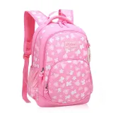 Primary School Backpack Bag Girl Hearts Flowers Lightweight Waterproof Bookbag