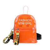 Colorful Jelly Transparent Diaphanous Solgan Backpacks Bag