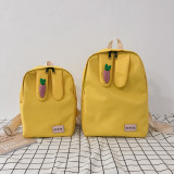 Mom And Kids Parent-Child Rabbit Carrot Canvas Backpacks Bag