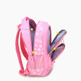 Primary School Backpack Bag Girl Hearts Flowers Lightweight Waterproof Bookbag
