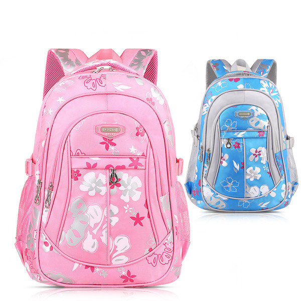 Primary School Backpack Bag Flowers Lightweight Waterproof Bookbag
