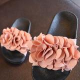 Kid Girl 3D Flowers Collected Beach Slipper Sandals