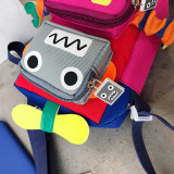 3D Robot Shoulder Crossbody Bags For Toddler Kids