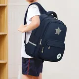 Primary School Backpack Bag Matching Color Lightweight Waterproof Bookbag