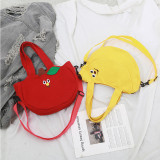 Embroidery Fruit Apple And Banana Canvas Crossbody Shoulder Bags For Toddler Kids