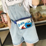 Cartoon Sesame Street Zipper Pocket Crossbody Shoulder Bag