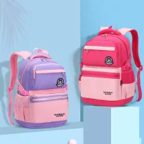 Primary School Backpack Bag Matching Color Lightweight Waterproof Bookbag