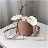 Mom And Kids Parent-Child Bowknot Bucket Handbag Single Shoulder Bag
