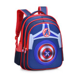 Primary School Shell Backpack Bag Boy Marvel Captain America Lightweight Waterproof Bookbag With Crossbag
