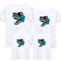 Matching Family Prints Dinosaur Front and Back T-shirts