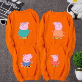 Matching Family Prints Peppa Pig Famliy Sweatshirts Top
