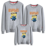 Matching Family Prints Slogan Minions Famliy Sweatshirts Top