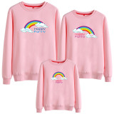 Matching Family Prints Slogan Rainbow Happy Sweatshirts Top
