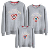 Matching Family Prints Captain America Famliy Sweatshirts Top
