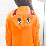 Orange Dinosaur Onesies Kigurumi Pajamas Cosplay Costume for Unisex Adult