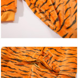 Orange Tigger Onesie Kigurumi Pajamas Cosplay Costume for Unisex Adult