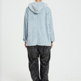 Grey Blue Wild Ox Onesie Kigurumi Pajamas Cosplay Costume for Unisex Adult