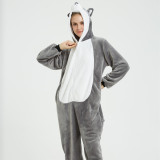 Husky Dog Onesie Kigurumi Pajamas Cosplay Costume for Unisex Adult