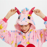 Pink Heart Unicons Onesie Kigurumi Pajamas Cosplay Costume for Unisex Adult