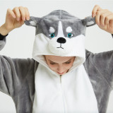 Husky Dog Onesie Kigurumi Pajamas Cosplay Costume for Unisex Adult