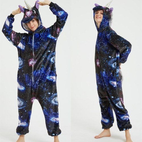 Universe Starry Stars Sky Onesie Kigurumi Pajamas Cosplay Costume for Unisex Adult