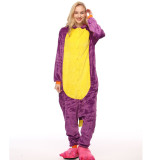 Purple Dinosaur Onesie Kigurumi Pajamas Cosplay Costume for Unisex Adult