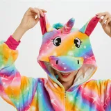 Rainbow Unicon Onesie Kigurumi Pajamas Cosplay Costume for Unisex Adult