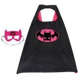 Batman Halloween Costumes Cosplay Cloak Double Sided Satin Capes with Felt Masks for Kids