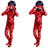 Tights Ladybug Jumpsuit Halloween Performance Costume With Mask and Bag