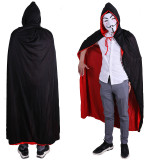 Halloween Vampire Costume Double Faced Hooded Cloak Cape