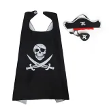 Halloween Costume Pirate skull Performance Cloak With Hat and Masks
