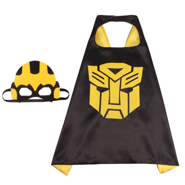 Transformers Halloween Costumes Cosplay Cloak Double Sided Satin Capes with Felt Masks for Kids